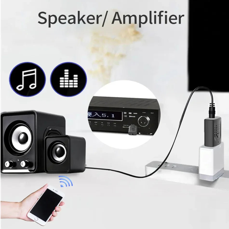 USB Bluetooth 5.0 Audio Receiver Transmitter 4 IN 1 Mini Stereo Bluetooth AUX RCA USB 3.5Mm Jack For PC TV Car Wireless Adapter