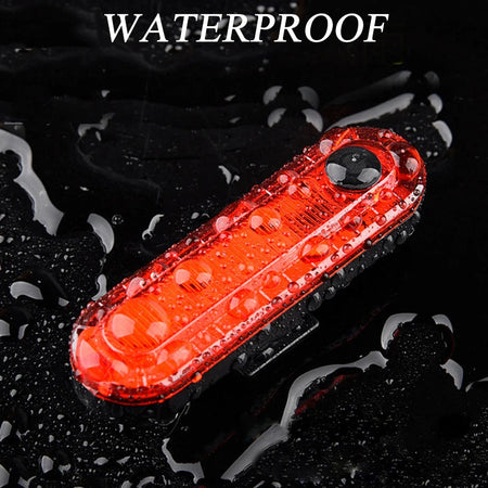 USB Rechargeable Mini Bicycle Taillight: Red &amp;amp; White Front Rear Light