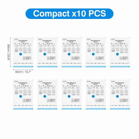 Vacuum Storage Bags 10/18Pc Space Saver Bag for Travel Clothes Comforter Blanket Compressed Organizer