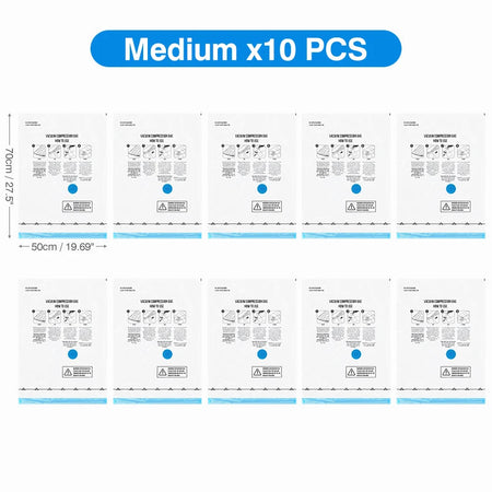 Vacuum Storage Bags 10/18Pc Space Saver Bag for Travel Clothes Comforter Blanket Compressed Organizer