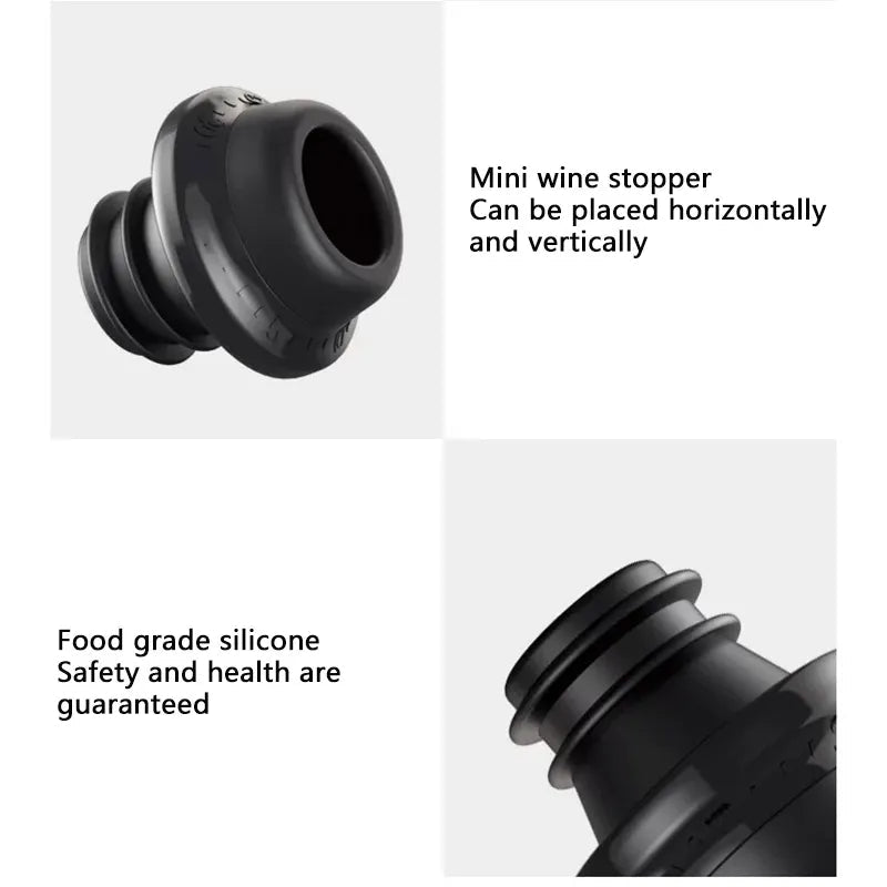 Vacuum Wine Stoppers Vacuum Pump Manual Wine Stoppers with 4 Reusable Wine Bottle Stoppers Sealer Keeps Wine Fresh up to 7 Days