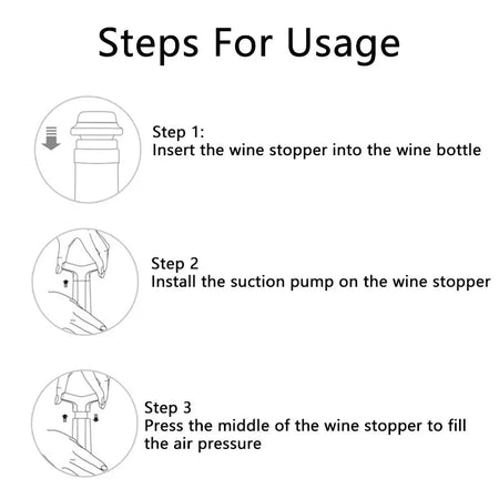 Vacuum Wine Stoppers Vacuum Pump Manual Wine Stoppers with 4 Reusable Wine Bottle Stoppers Sealer Keeps Wine Fresh up to 7 Days