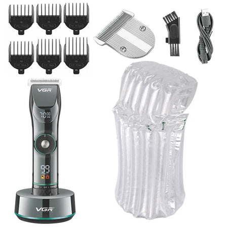 VGRO Professional 15-Speed Electric Hair Trimmer with LCD Display Bubbles plus blades