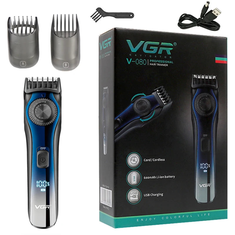 VGRO Professional 15-Speed Electric Hair Trimmer with LCD Display With box 1