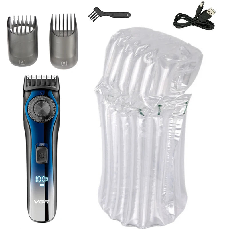 VGRO Professional 15-Speed Electric Hair Trimmer with LCD Display With bubble 1