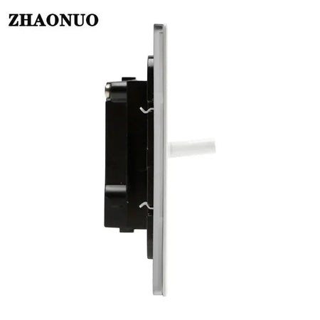 Vintage Brass Lever Wall Light Toggle Switch White Matte Stainless Steel Panel 1-4 Gang 2 Way Switch EU Socket for Home