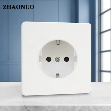 Vintage Brass Lever Wall Light Toggle Switch White Matte Stainless Steel Panel 1-4 Gang 2 Way Switch EU Socket for Home