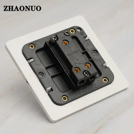 Vintage Brass Lever Wall Light Toggle Switch White Matte Stainless Steel Panel 1-4 Gang 2 Way Switch EU Socket for Home