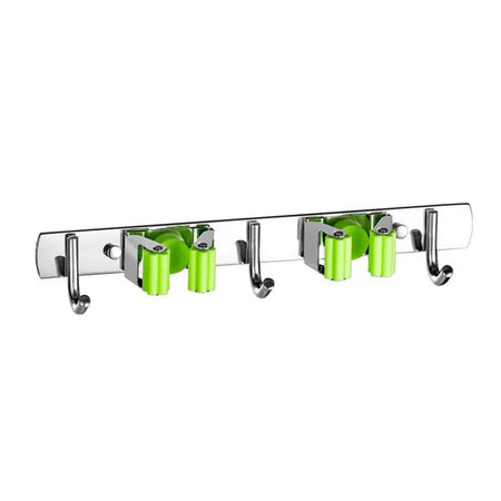 Wall Mount Mop Organizer Holder Broom Hook Stainless Steel Storage Hook Kitchen Bathroom Organization Accessories Green 2