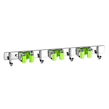 Wall Mount Mop Organizer Holder Broom Hook Stainless Steel Storage Hook Kitchen Bathroom Organization Accessories Green 3
