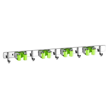 Wall Mount Mop Organizer Holder Broom Hook Stainless Steel Storage Hook Kitchen Bathroom Organization Accessories Green 4