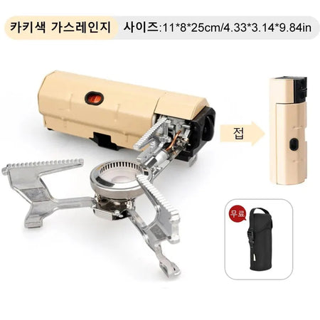 WESTTUNE Portable Folding Gas Stove - 2670W High Output Outdoor Cooker Khaki