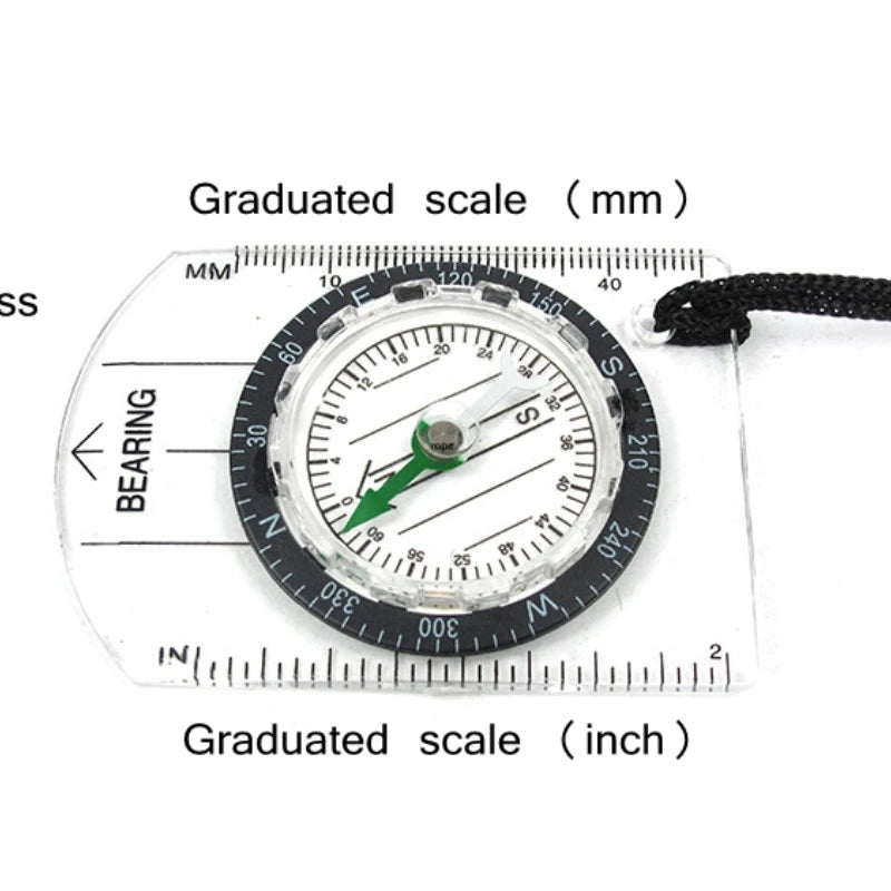 Wilderness survival outdoor equipment professional multi-function compass compass map scale scale compass