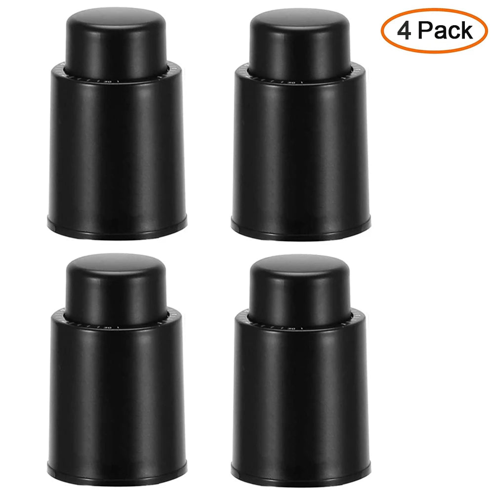 Wine Bottle Stoppers Reusable Wine Stoppers Vacuum Wine Preserver Wine Savers Vacuum Pump Corks Keep Wine Really Fresh 4 pack