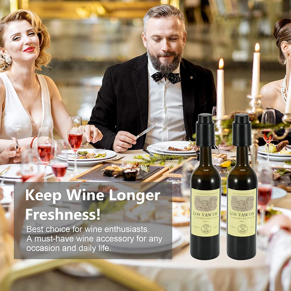 Wine Bottle Stoppers Reusable Wine Stoppers Vacuum Wine Preserver Wine Savers Vacuum Pump Corks Keep Wine Really Fresh