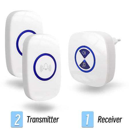 Wireless 433mhz Rf Outdoor Doorbell 100M Waterproof Door Bell Transmitter AC 110V 220V EU UK Receiver Door Bell for Smart Home