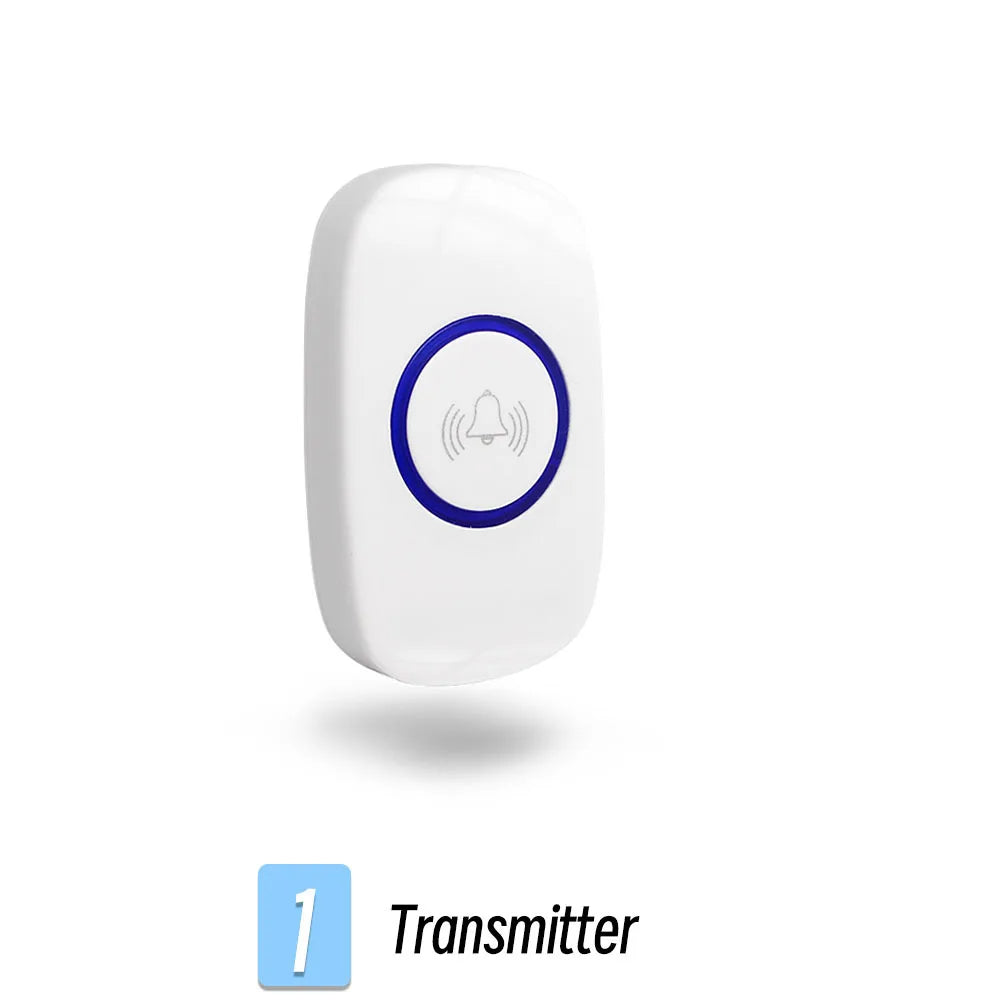 Wireless 433mhz Rf Outdoor Doorbell 100M Waterproof Door Bell Transmitter AC 110V 220V EU UK Receiver Door Bell for Smart Home