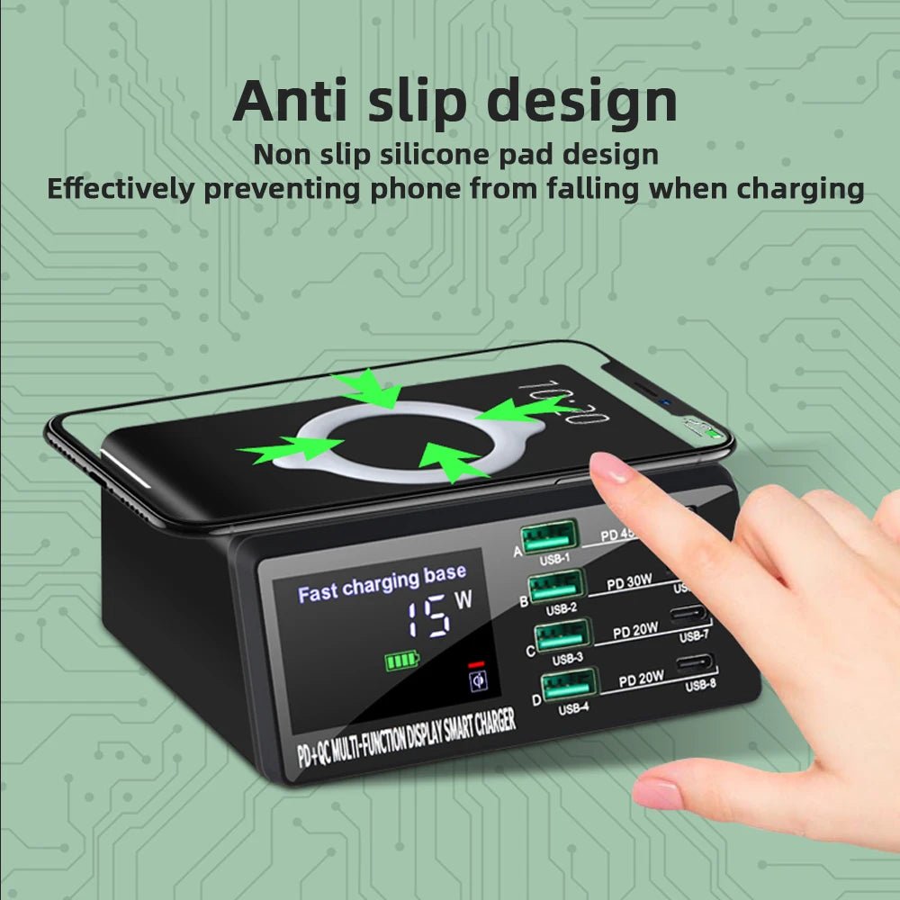 Wireless Charger Charging Station 110W Quick Charge USB Charger Adapter PD USB C Fast Phone Charger For iPhone 13 12 iPad Xiaomi