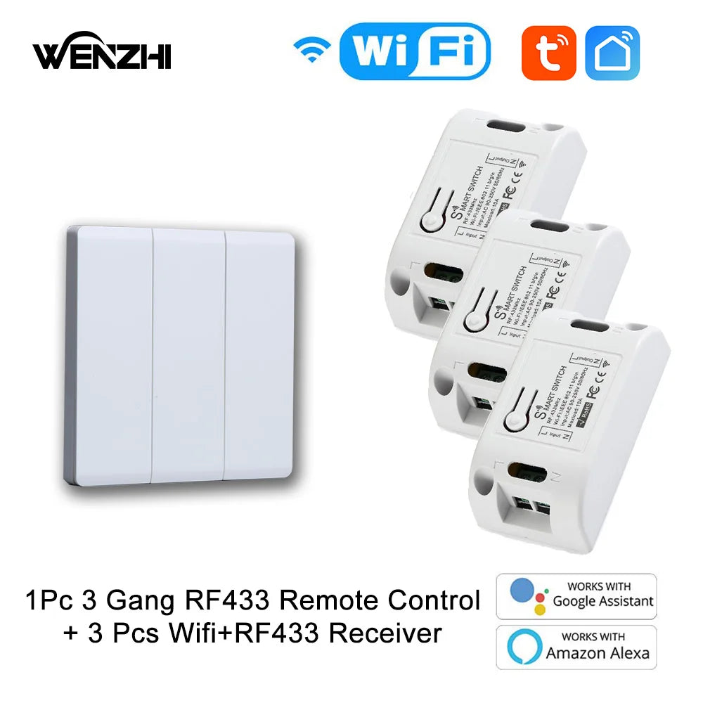 &amp;quot;Wireless Remote Control Smart Light Switch Module&amp;quot; 3Switch1 receiver3 / CHINA