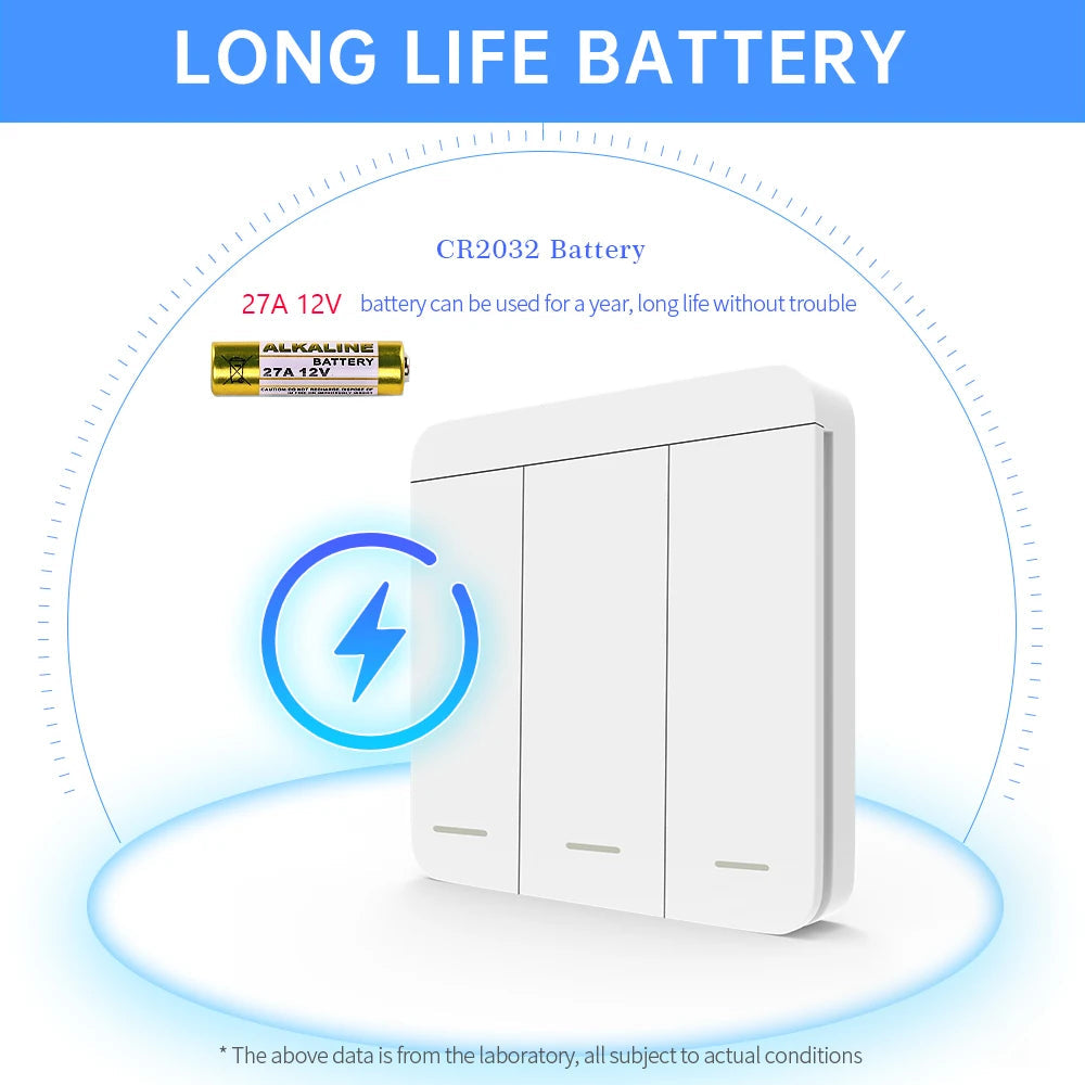 Wireless Smart Wall Light Switch with Remote Control - RF433mhz LED Switch