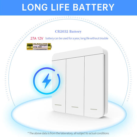 Wireless Smart Wall Light Switch with Remote Control - RF433mhz LED Switch