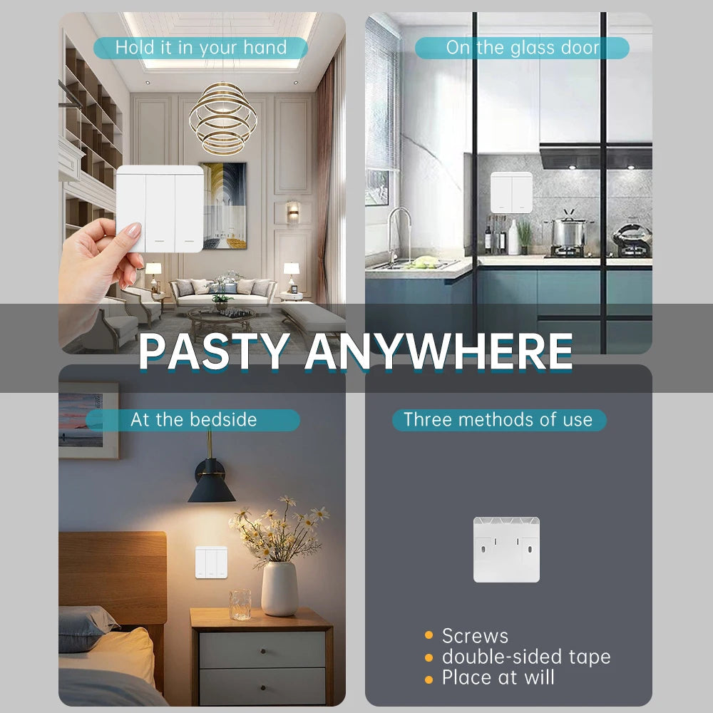 Wireless Smart Wall Light Switch with Remote Control - RF433mhz LED Switch