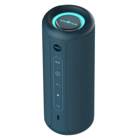 WISE TIGER P3 Bluetooth Speaker: Portable Bass Boost Stereo - IPX7 Waterproof &amp;amp; 30W Power Blue / Mexico