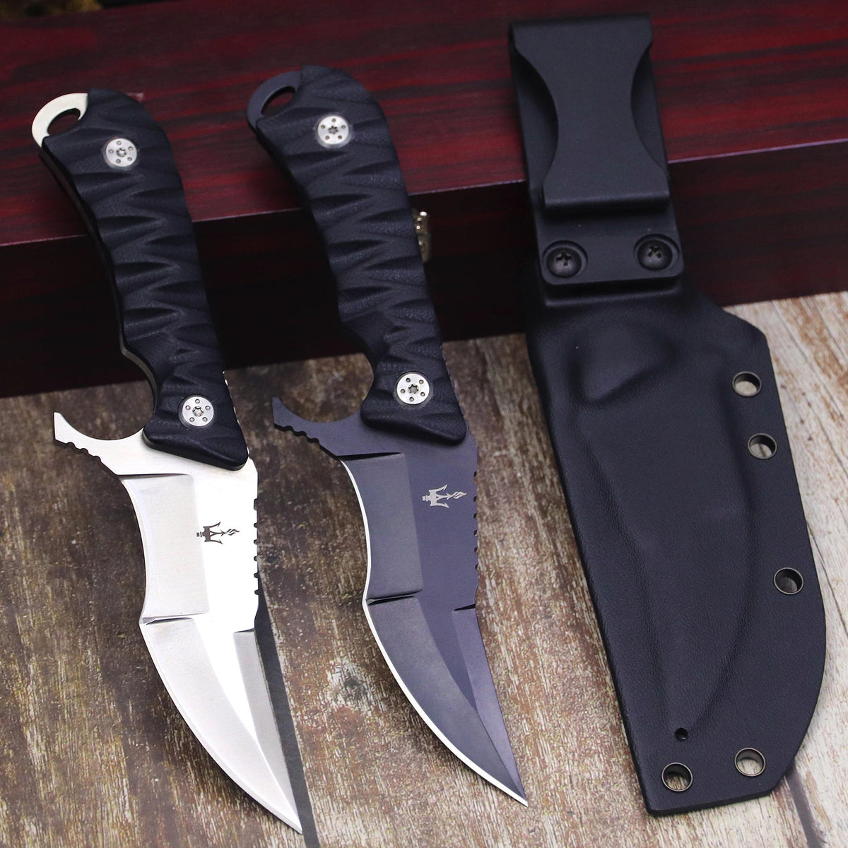 WPKOPYA D2 Steel Outdoor Tactical Survival Knife