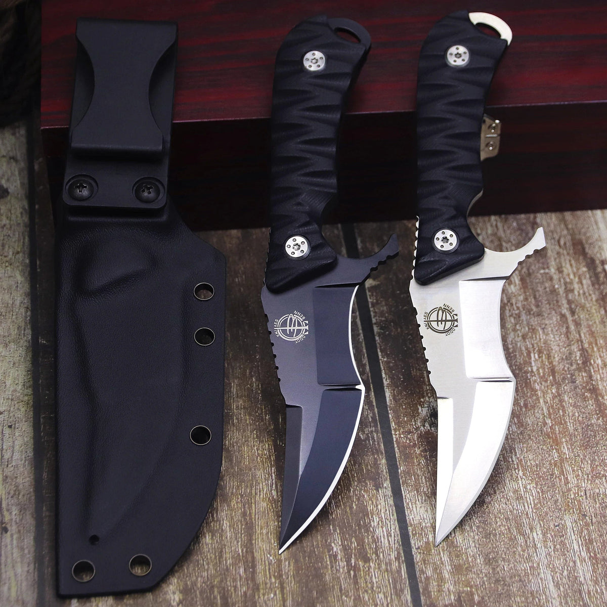 WPKOPYA D2 Steel Outdoor Tactical Survival Knife
