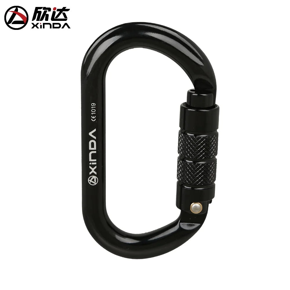 XINDA O-type lock buckle Automatic Safety Master Carabiner Multicolor 5500lbs Crossing hook Climbing Rock Mountaineer Equipment