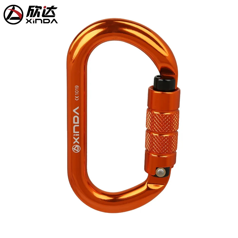 XINDA O-type lock buckle Automatic Safety Master Carabiner Multicolor 5500lbs Crossing hook Climbing Rock Mountaineer Equipment