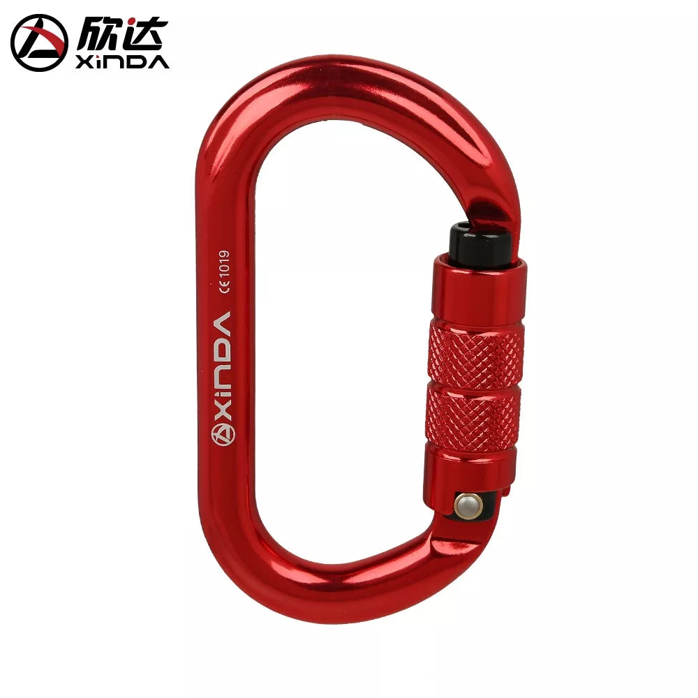 XINDA O-type lock buckle Automatic Safety Master Carabiner Multicolor 5500lbs Crossing hook Climbing Rock Mountaineer Equipment