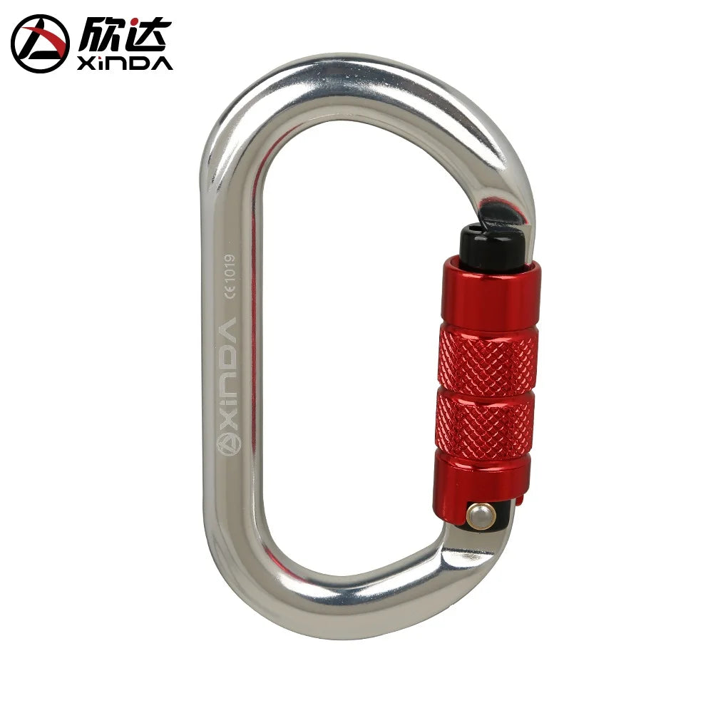 XINDA O-type lock buckle Automatic Safety Master Carabiner Multicolor 5500lbs Crossing hook Climbing Rock Mountaineer Equipment