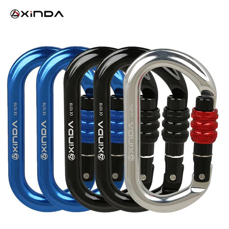 XINDA O-type lock buckle Automatic Safety Master Carabiner Multicolor 5500lbs Crossing hook Climbing Rock Mountaineer Equipment
