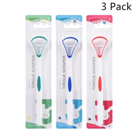 Y-Kelin Sales Silicone Tongue Scraper Brush Cleaning  Food Grade Single Oral Care To Keep Fresh Breath 3Color Pack No.1 3 color pack / CHINA