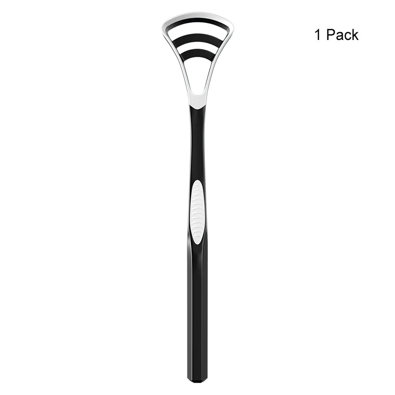 Y-Kelin Sales Silicone Tongue Scraper Brush Cleaning  Food Grade Single Oral Care To Keep Fresh Breath 3Color Pack No.1 Black / CHINA