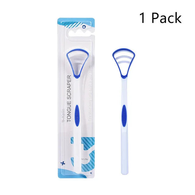 Y-Kelin Sales Silicone Tongue Scraper Brush Cleaning  Food Grade Single Oral Care To Keep Fresh Breath 3Color Pack No.1 Blue / CHINA