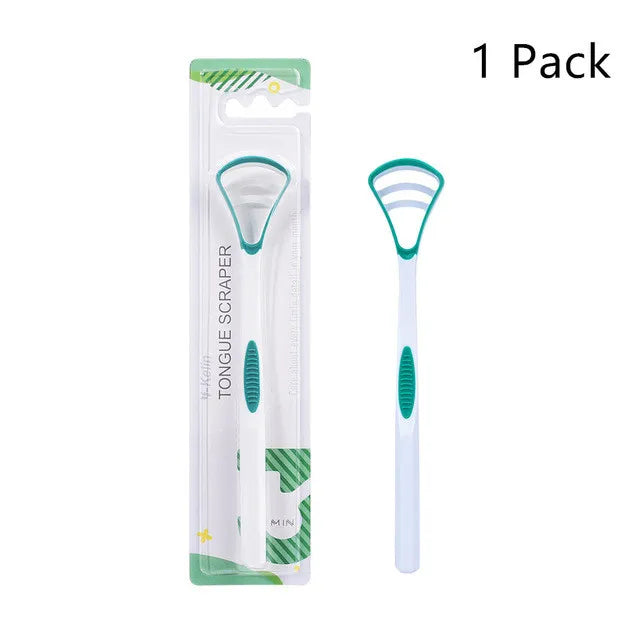 Y-Kelin Sales Silicone Tongue Scraper Brush Cleaning  Food Grade Single Oral Care To Keep Fresh Breath 3Color Pack No.1 Green / CHINA