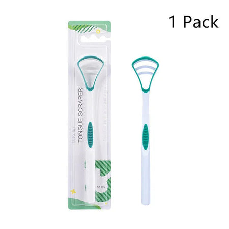Y-Kelin Sales Silicone Tongue Scraper Brush Cleaning  Food Grade Single Oral Care To Keep Fresh Breath 3Color Pack No.1 Green / CHINA
