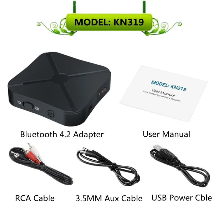 YIGETOHDE Bluetooth 5.0 Receiver Transmitter Audio Music Stereo Wireless BT 5.0 Adapter RCA 3.5Mm AUX Jack For Speaker TV Car PC