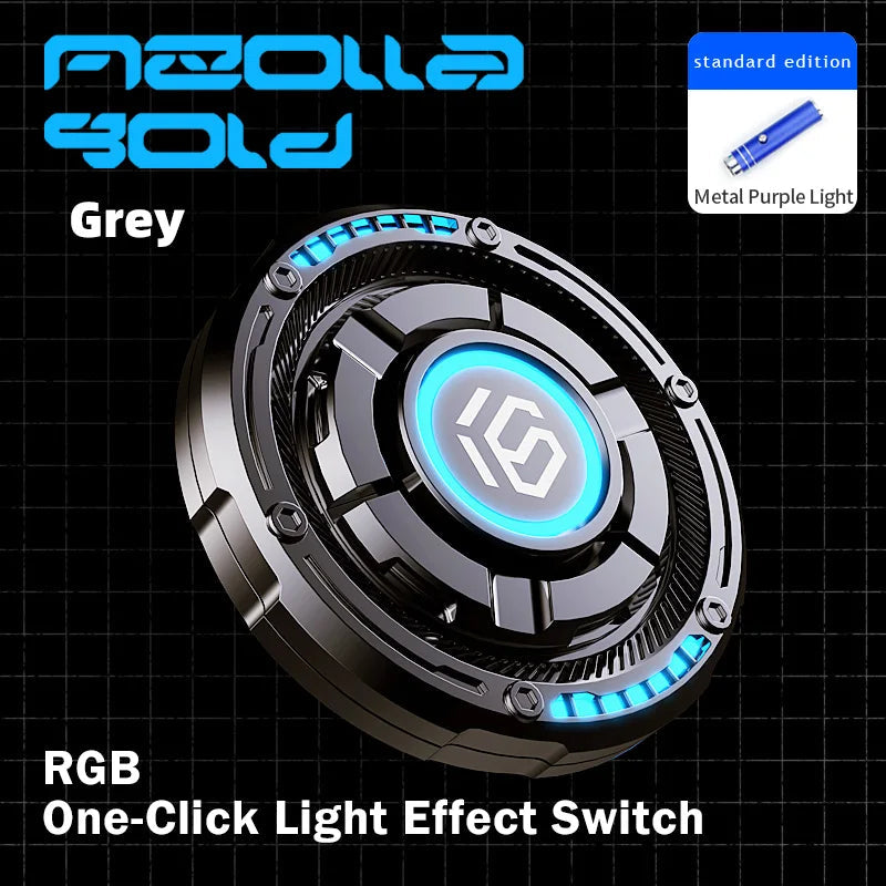 YIJOO 3in1 EDC Metal Pushing Card Hand Spinner Papa Coin Adults Creative Fidget Toys For Men 2024 New Stress Reliever Gifts Grey Basic set / CHINA