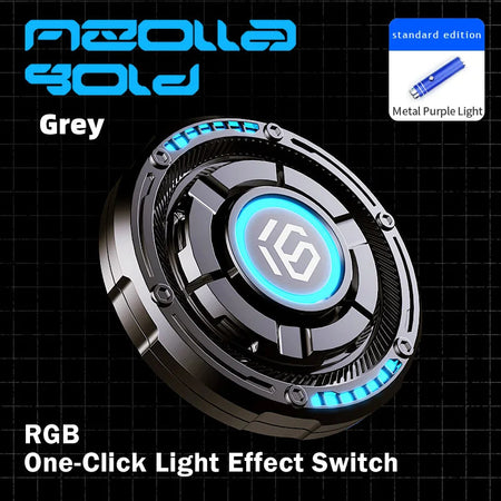 YIJOO 3in1 EDC Metal Pushing Card Hand Spinner Papa Coin Adults Creative Fidget Toys For Men 2024 New Stress Reliever Gifts Grey Basic set / CHINA