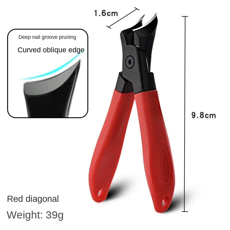 YIYUEQIANLI Anti-Splash Nail Clippers - Precision &amp;amp; Comfort in Every Cut Red
