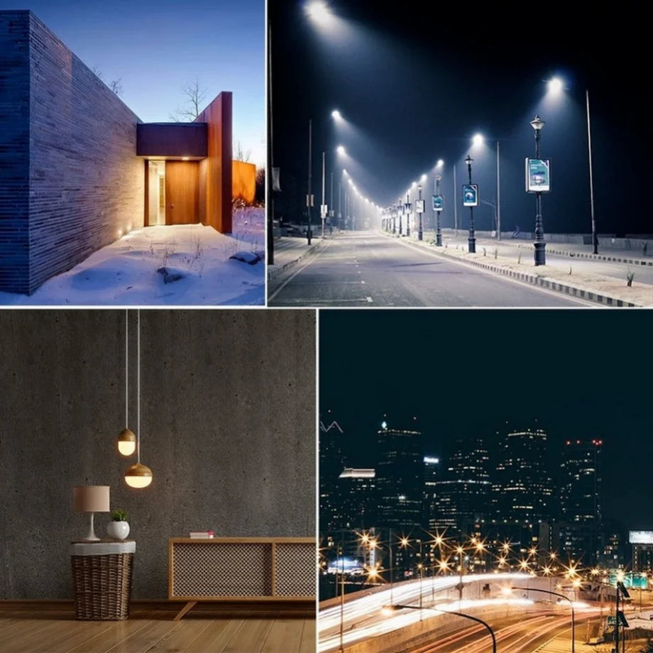 YzzKoo LED Dusk to Dawn Sensor Light Bulb - Auto ON/OFF - Various Wattages - Warm White - E27 Base