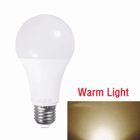 YzzKoo LED Dusk to Dawn Sensor Light Bulb - Auto ON/OFF - Various Wattages - Warm White - E27 Base Warm Light / 12W / CHINA