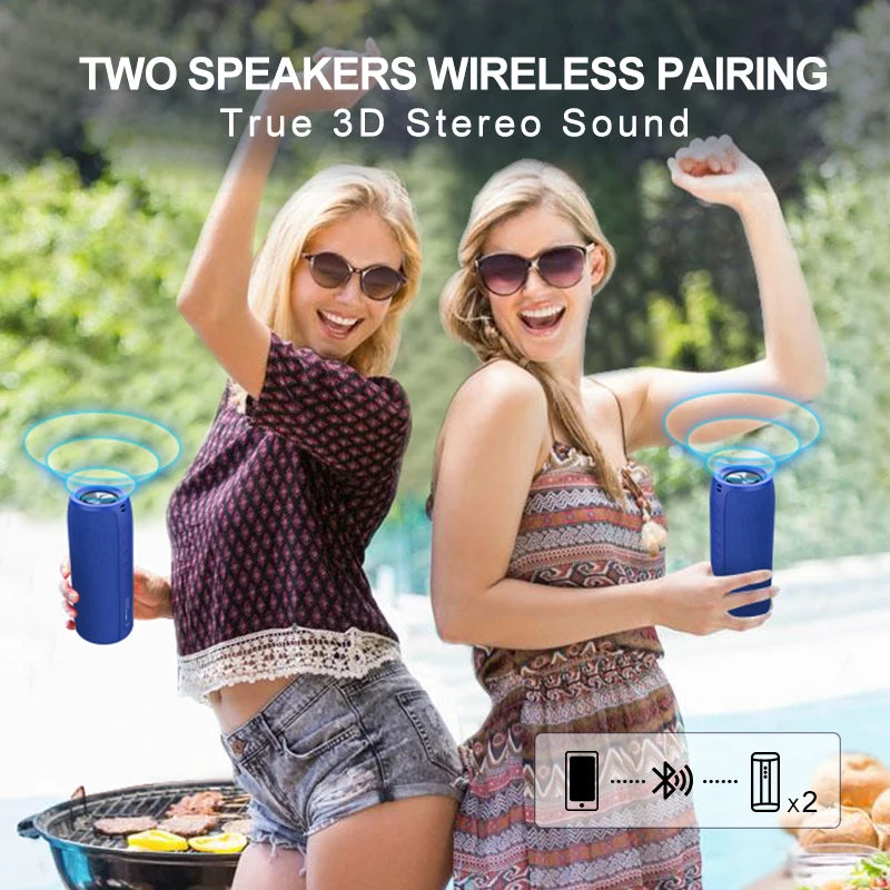 ZEALOT S51 Portable Bluetooth Speaker: Waterproof Sound Box with Extra Bass Mode &amp;amp; 12-Hour Playtime