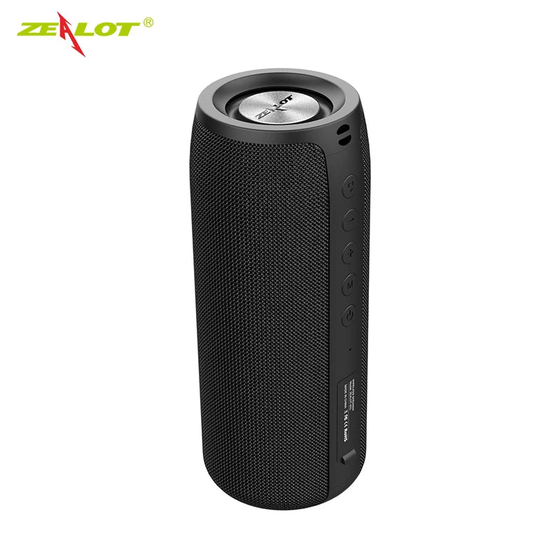 ZEALOT S51 Portable Bluetooth Speaker: Waterproof Sound Box with Extra Bass Mode &amp;amp; 12-Hour Playtime  Black / Russian Federation / Speaker