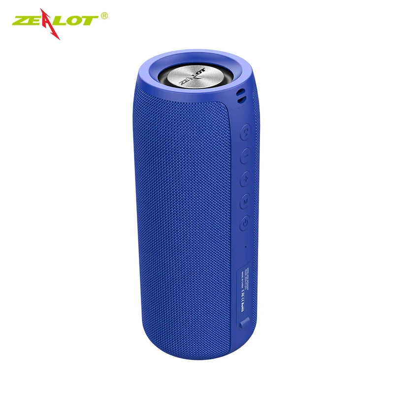 ZEALOT S51 Portable Bluetooth Speaker: Waterproof Sound Box with Extra Bass Mode &amp;amp; 12-Hour Playtime  Blue / Russian Federation / Speaker