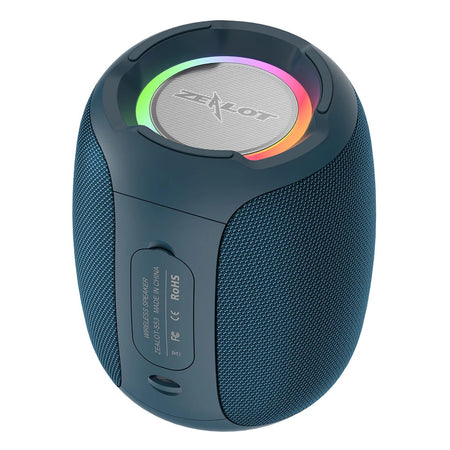 ZEALOT S53 Wireless Bluetooth Speaker: 10W Super Loud Sound, 12-Hour Playtime  Blue / Russian Federation