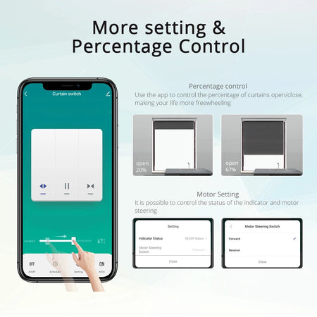 Zemismart Tuya Zigbee US AU Smart Curtain Switch for Electric Motorized Roller Shutter Wall Push Button Switch Alexa Google Home
